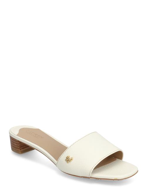 Se Lauren Ralph Lauren Fay Tumbled Leather Sandal Lauren Ralph Lauren Cream ved Booztlet