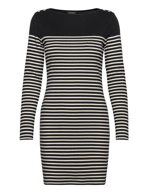 Lauren Ralph Lauren Striped Cotton Boatneck Dress Lauren Ralph Lauren Black