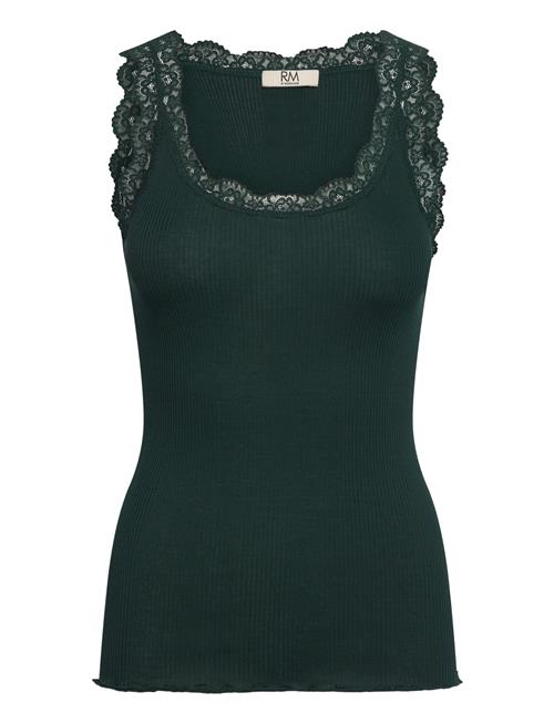 Se RM By Rosemunde Rmwbalta Modal Sl Lace U-Neck Top RM By Rosemunde Green ved Booztlet