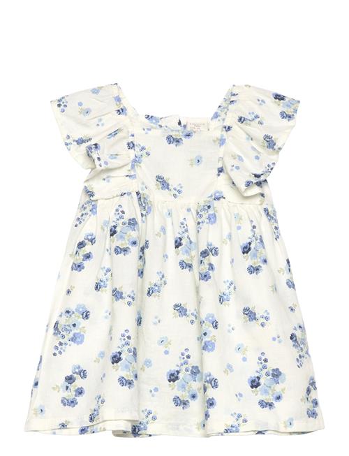 Lindex Dress Linen Aop Flower Lindex Patterned