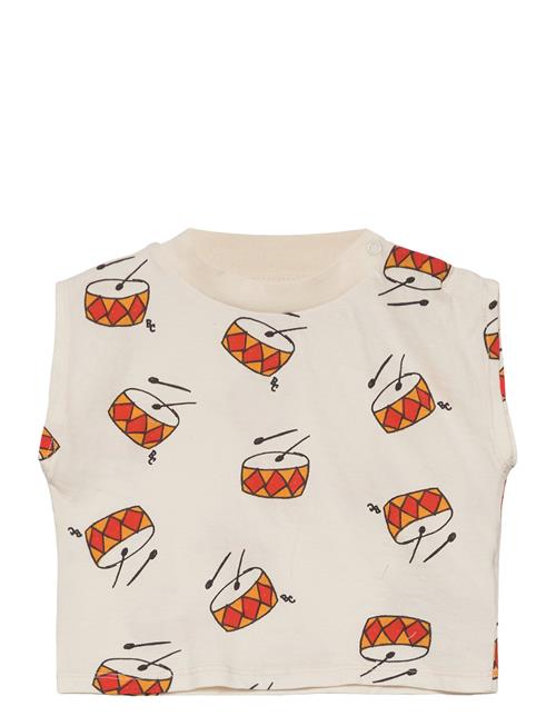 Baby Play The Drum All Over T-Shirt Bobo Choses Cream