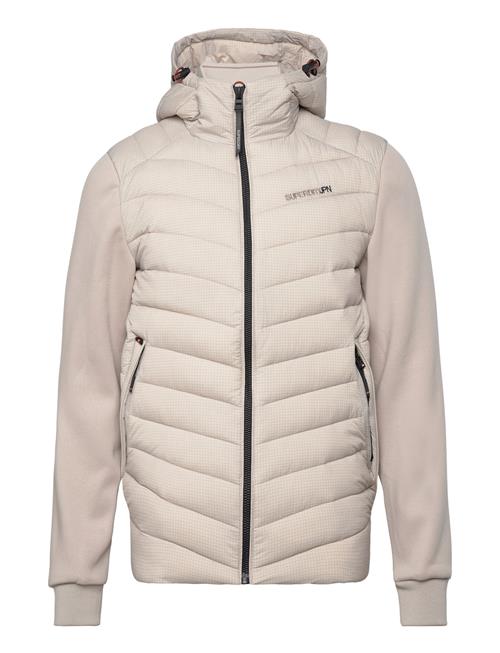 Superdry Sport Hooded Storm Hybrid Padded Jkt Superdry Sport Beige