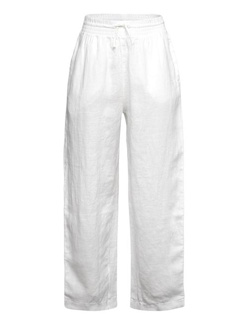 Se GANT Relaxed Linen Pants GANT White ved Booztlet