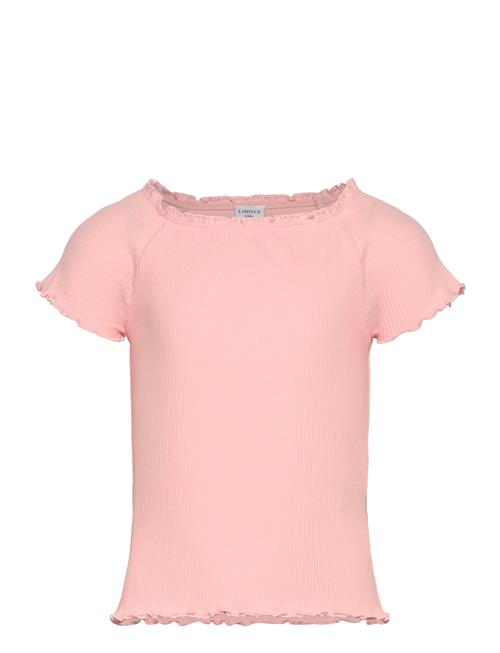 Lindex Top Rib Curly Hem Stina Lindex Pink