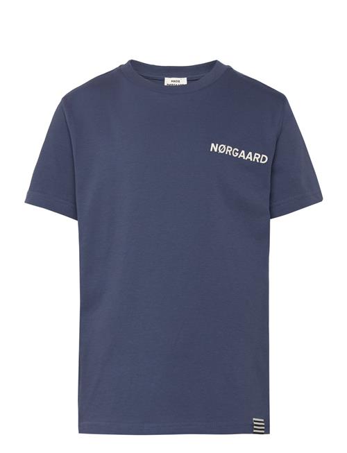 Se Mads Nørgaard Printed Tee Thorlino Tee Mads Nørgaard Navy ved Booztlet