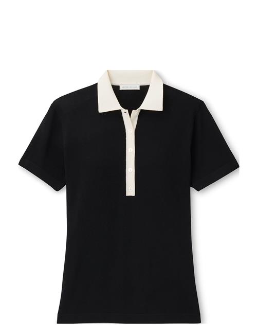 Se Peter Millar Stuart Short Sleeve Collared Performance Sweater Peter Millar Black ved Booztlet