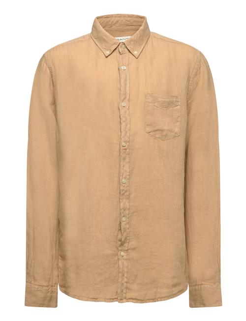 GANT Reg. Linen Ls Bd Shirt GANT Beige