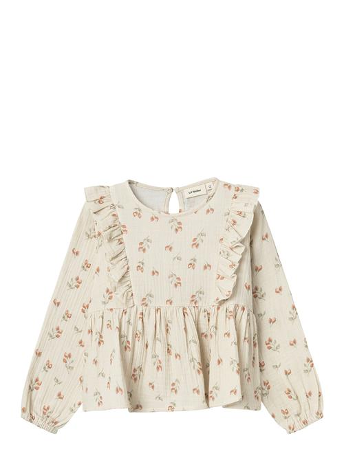 Se Lil'Atelier Nmfbiba Ls Loose Shirt Lil Lil'Atelier Beige ved Booztlet