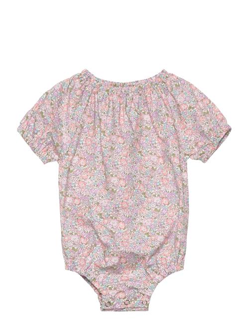 Se Huttelihut Romper Ss In Liberty Fabric Huttelihut Pink ved Booztlet