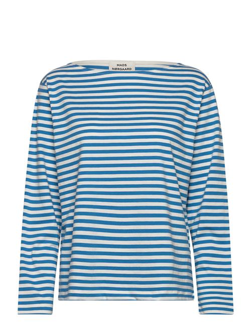 Se Mads Nørgaard Soft Single Silke Tee Ls Mads Nørgaard Blue ved Booztlet