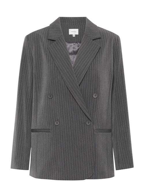 Se Gestuz Joellegz Mel. Pinstripe Blazer 2.0 Gestuz Grey ved Booztlet