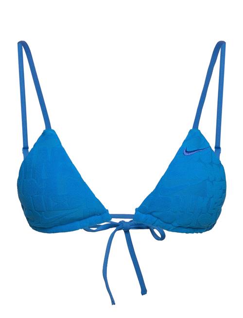 Se NIKE SWIM Nike W Terry Bikini Top Retro Flow NIKE SWIM Blue ved Booztlet