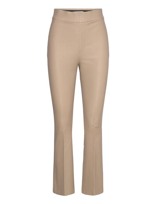 Dante6 D6Nome Crp Flare Leather Pants Dante6 Beige