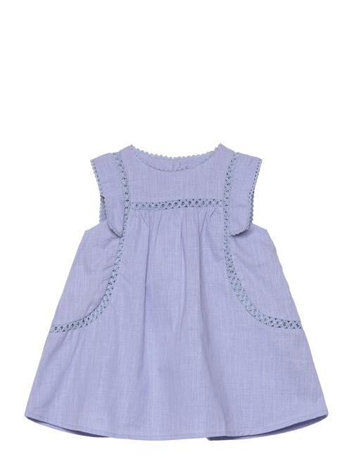 Mango Openwork Detail Dress Mango Blue