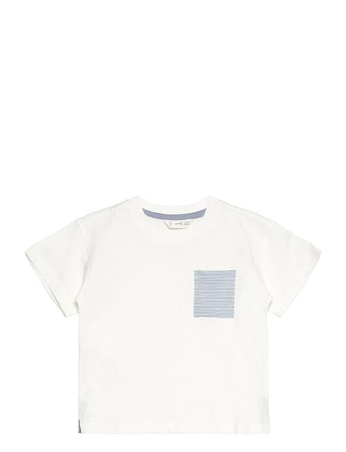 Se Mango Printed Pocket T-Shirt Mango White ved Booztlet