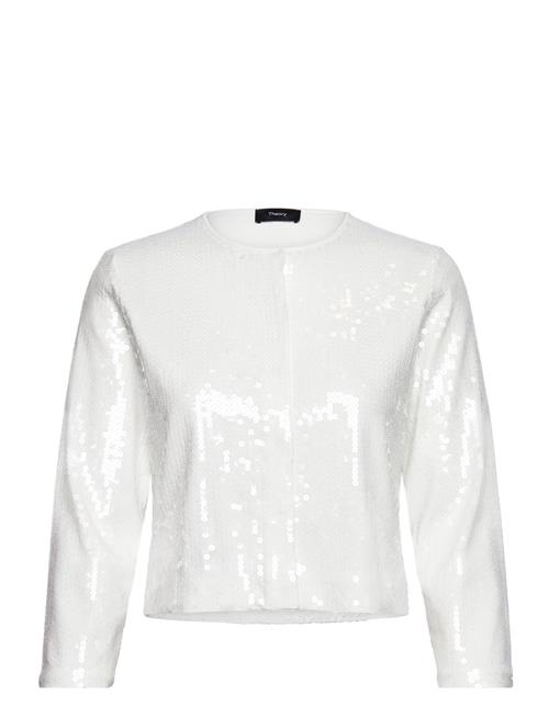 Theory Sequin Cardigan.comp Theory White