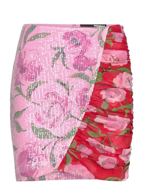 ROTATE Birger Christensen Printed Mini Skirt ROTATE Birger Christensen Pink