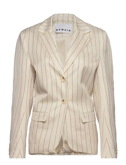 REMAIN Birger Christensen Drapy Striped Blazer REMAIN Birger Christensen Cream