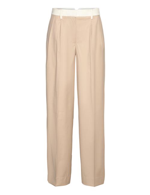 REMAIN Birger Christensen Two Color Wide Pants REMAIN Birger Christensen Beige