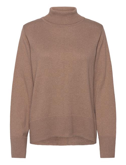 Cream Cranva Rollneck Pullover Cream Brown