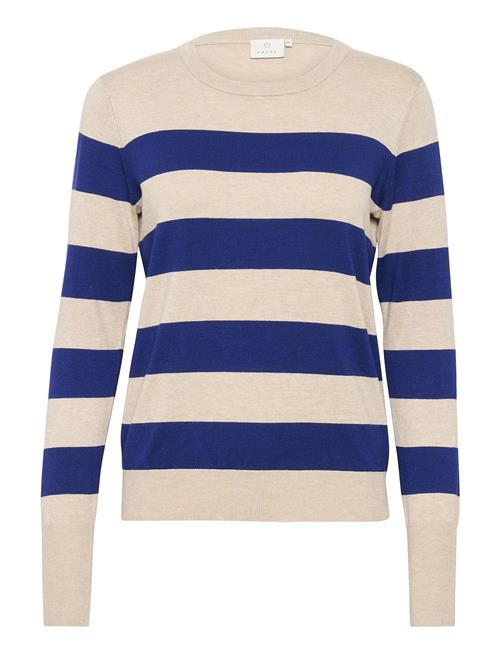 Se Kaffe Kalizza Striped Knit Pullover Kaffe Navy ved Booztlet