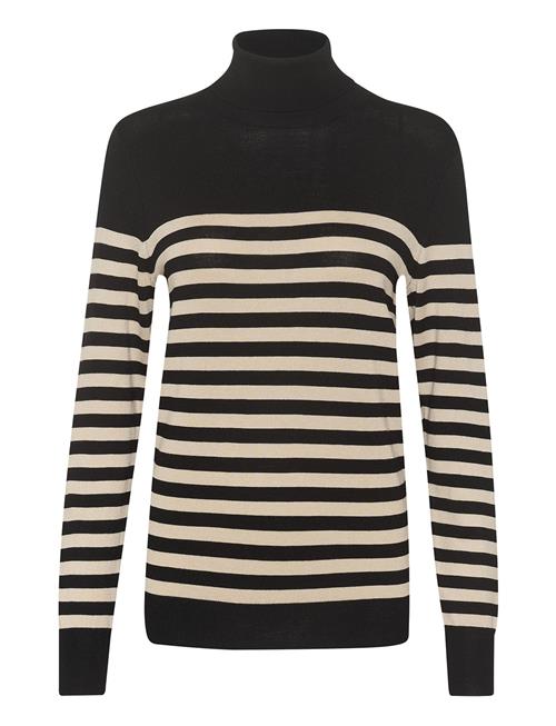 Kaffe Kalizza Striped Roll Neck Kaffe Black