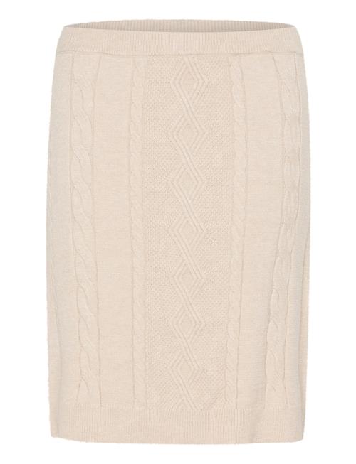 Crdela Short Knit Skirt Cream Beige