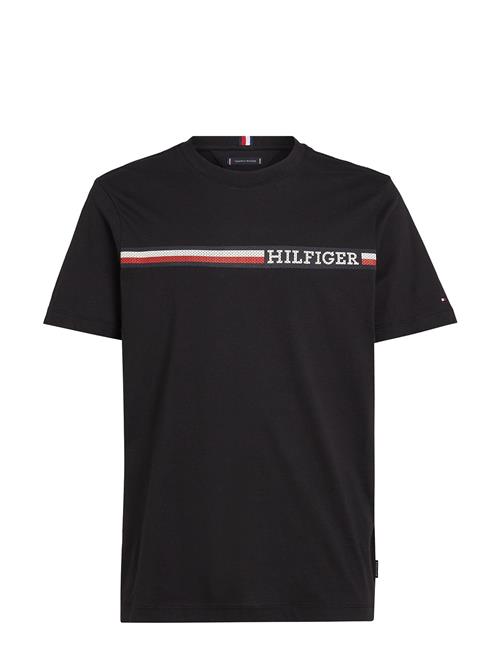 Se Tommy Hilfiger Chest Stripe Tee Tommy Hilfiger Black ved Booztlet