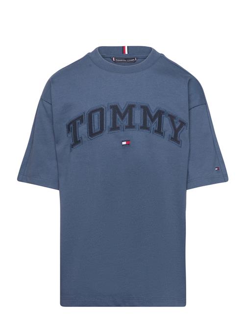 Tommy Hilfiger Varsity Embroidery Tee Ss Tommy Hilfiger Blue