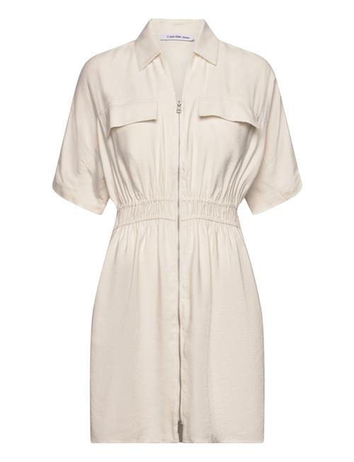 Calvin Klein Jeans Viscose Day Dress Calvin Klein Jeans Cream