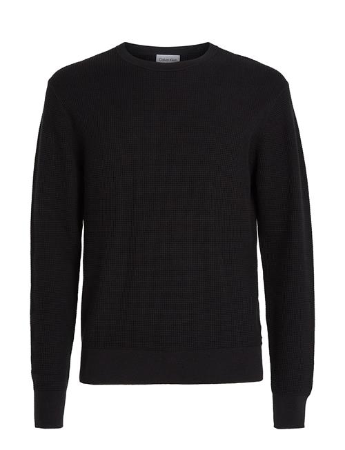 Se Calvin Klein Waffle Structure Sweater Calvin Klein Black ved Booztlet