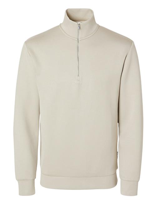 Selected Homme Slhemanuel Soft Zip High Neck Sweat Noos Selected Homme Cream