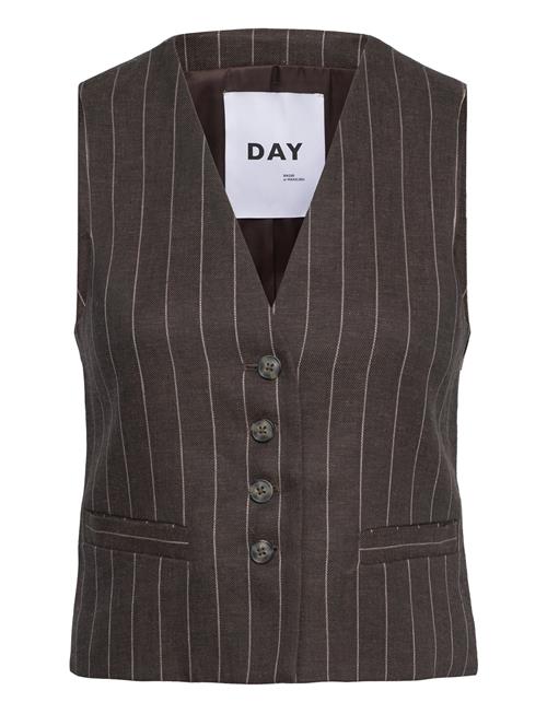 Day Birger et Mikkelsen Frida - Casual Linen Stripe Day Birger Et Mikkelsen Brown