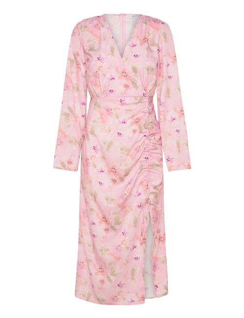 Bubbleroom Drawstring L/S Midi Dress Bubbleroom Pink