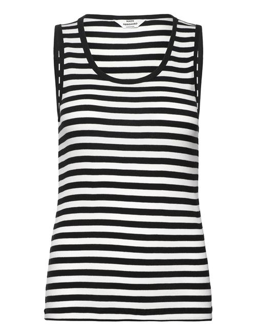 2X2 Cotton Stripe Amour Tank Top Mads Nørgaard Black