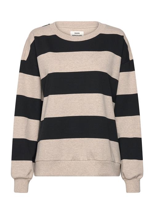 Mads Nørgaard Airy Sweat Stripe Denver Sweatshirt Mads Nørgaard Beige