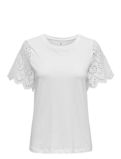 Se ONLY Onlebba Life S/S Lace Top Jrs ONLY White ved Booztlet