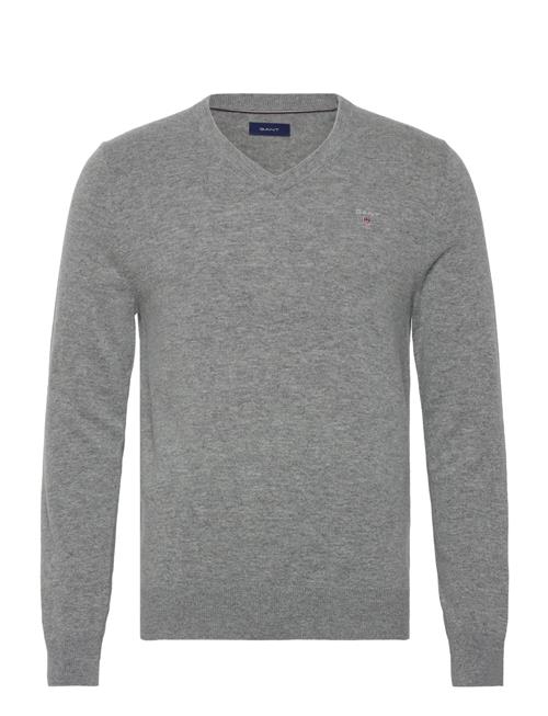 GANT Extrafine Lambswool V-Neck O/S GANT Grey