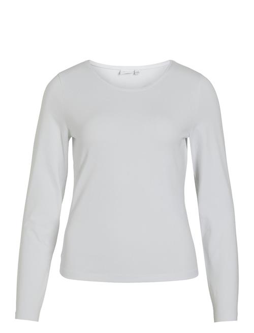 Se Vila Vinora L/S O-Neck Top - Noos Vila White ved Booztlet