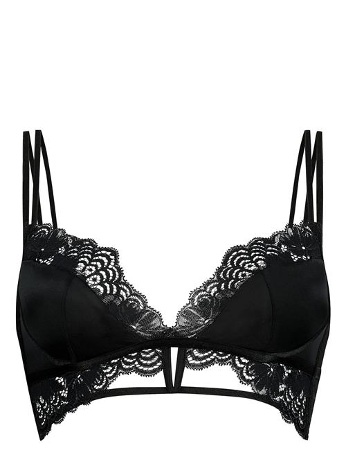 Se Hunkemöller Lainey Ll Triangle Bralette Hunkemöller Black ved Booztlet