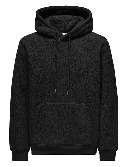 ONLY & SONS Onsemilio Reg Teddy Hoodie Sweat Vd ONLY & SONS Black