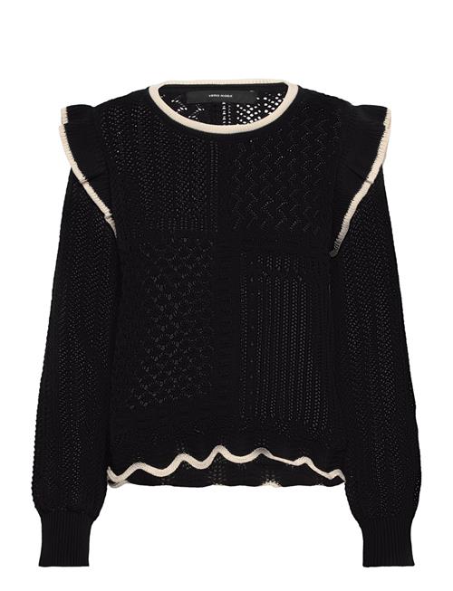 Se Vero Moda Vmmadelyn Ls O-Neck Short Pullover Vero Moda Black ved Booztlet