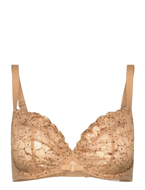 Se CHANTELLE Fleurs Signature Covering Underwired Bra CHANTELLE Beige ved Booztlet