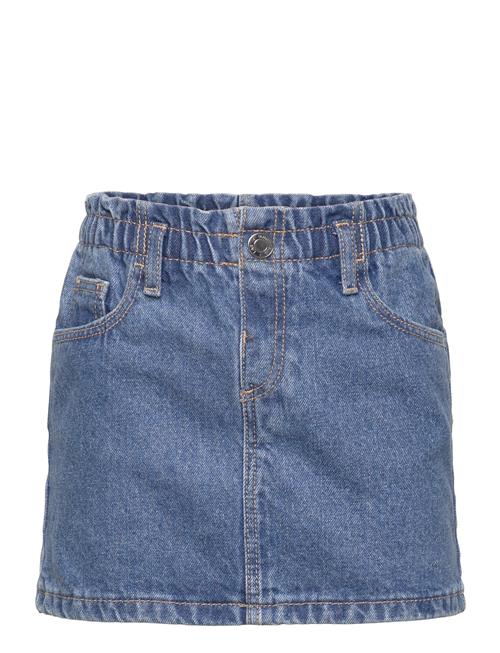 Mango Paperbag Denim Skirt Mango Blue