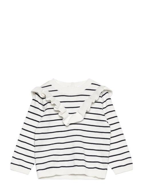 Se Mango Ruffle Striped Sweater Mango White ved Booztlet