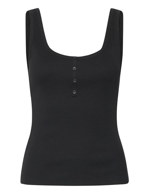 Se Mango Top With Straps And Buttons Mango Black ved Booztlet