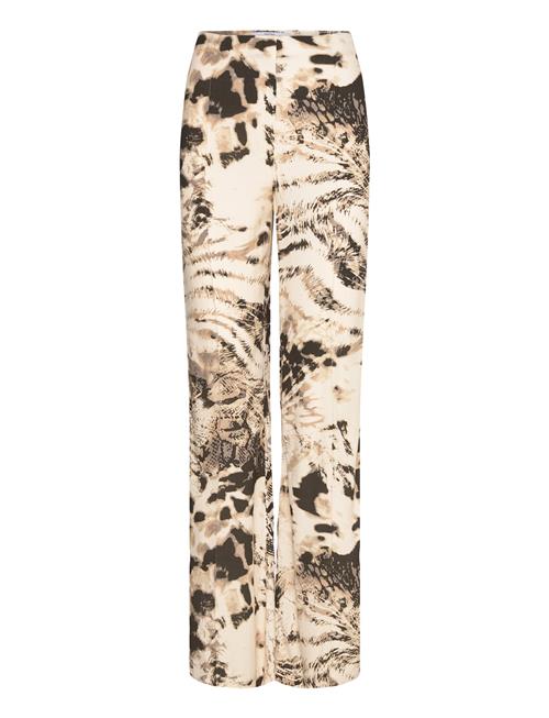 Fluid Animal- Print Trousers Mango Beige