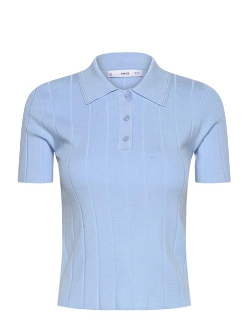 Mango Polo-Neck T-Shirt Mango Blue