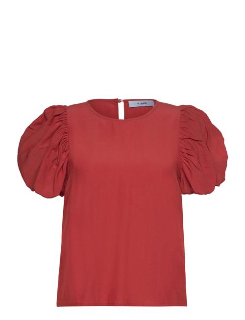 Msbaya Short Sleeve Blouse Minus Red