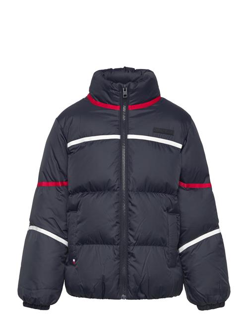 Se Tommy Hilfiger Global Stripe Padded Jacket Tommy Hilfiger Navy ved Booztlet